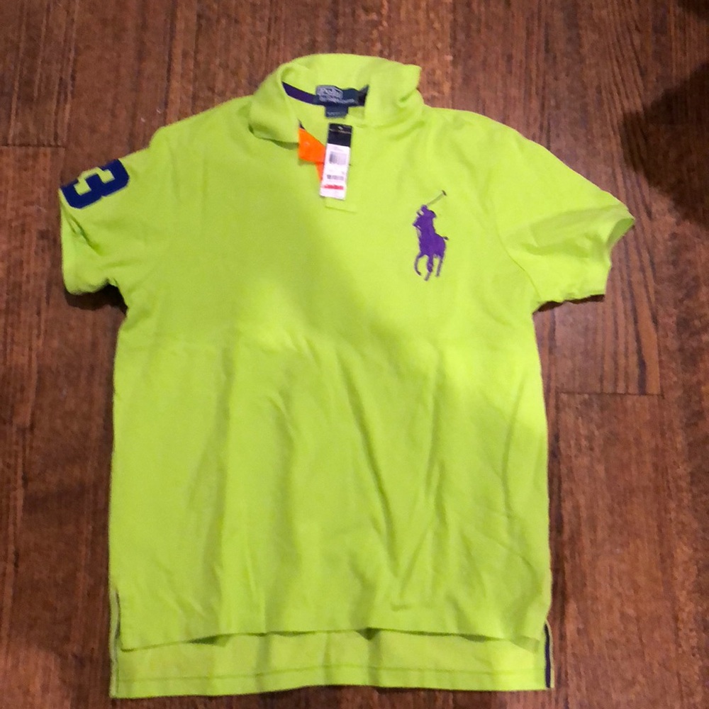 Green polo shirt